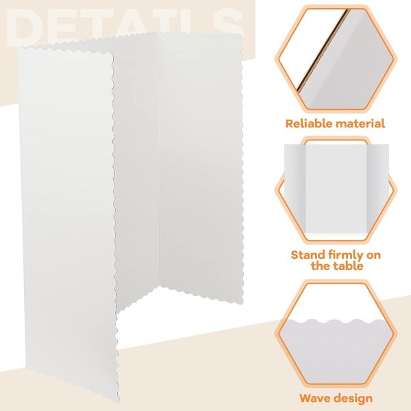 Ctosree White Trifold Poster Board Cardboard 14x22-2