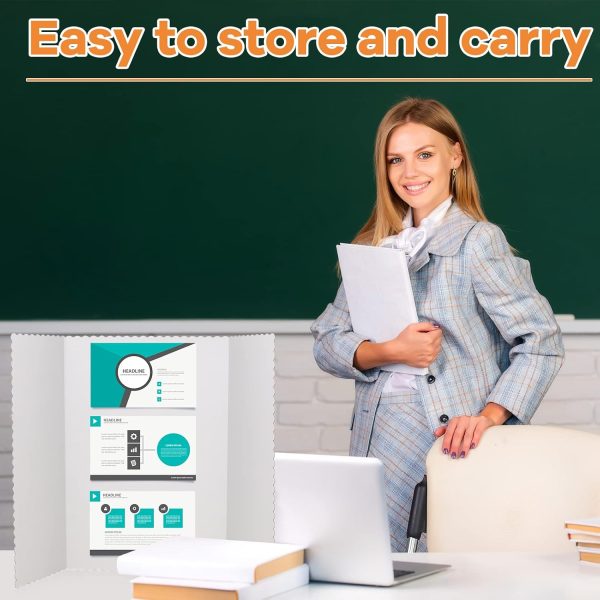 Ctosree White Trifold Poster Board Cardboard 14x22-6