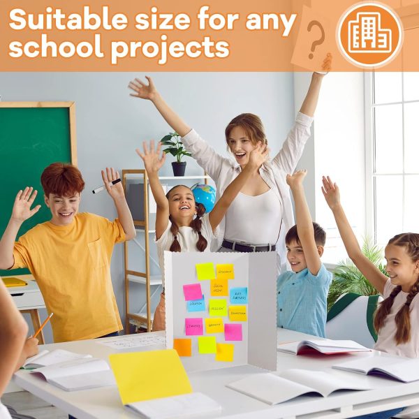 Ctosree White Trifold Poster Board Cardboard 14x22-4