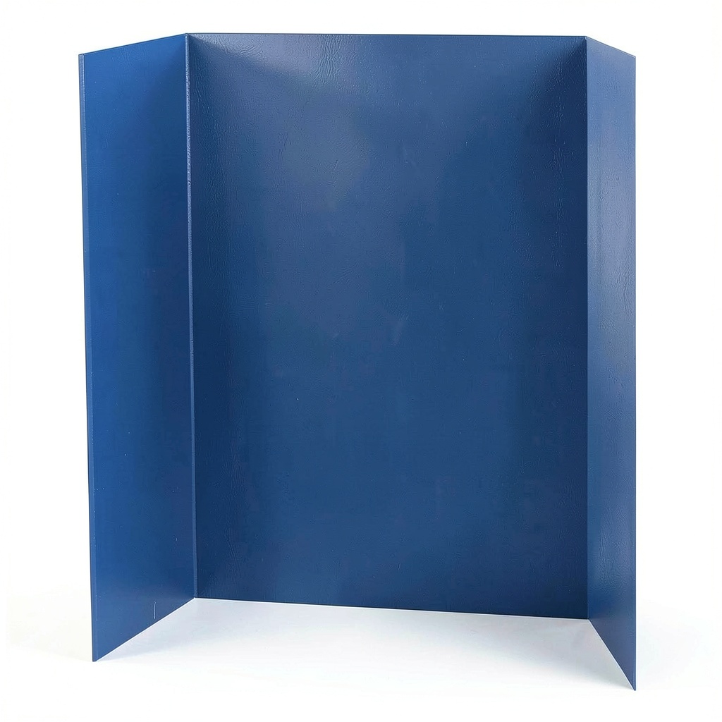 Pacon trifold display board set up at a trade show booth