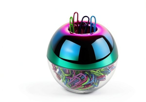 Mogoostry Acrylic Paper Clip Holder Office Desk Organizer-1