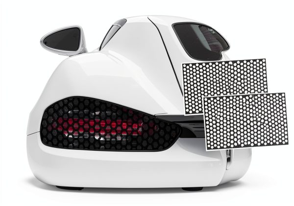 Lecctso Honeycomb Taillight Sticker Set Carbon Black 18.8x11.8in-6