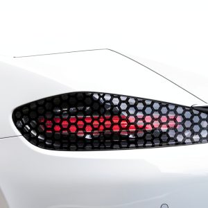 Lecctso Honeycomb Taillight Sticker Set Carbon Black 18.8x11.8in-0