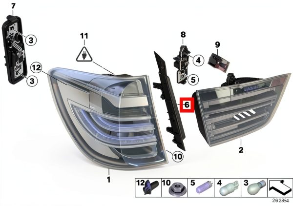 Rear Tail Light Trim for BMW X3 F25 HogarTech Replacement Pair-6