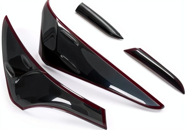 Tail Light Cover Trim JUZCOLOJ Smoked Black for Toyota Camry 2018-2022-0