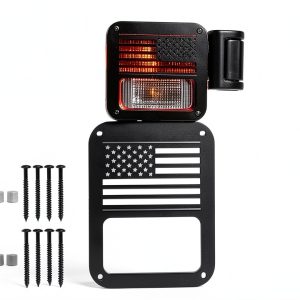 A ABIGAIL Tail Light Cover for Jeep Wrangler JK/JKU 2007-2018 Black US-0