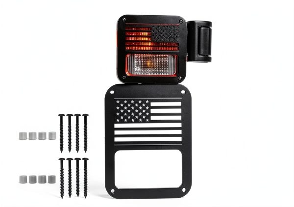 A ABIGAIL Tail Light Cover for Jeep Wrangler JK/JKU 2007-2018 Black US-0