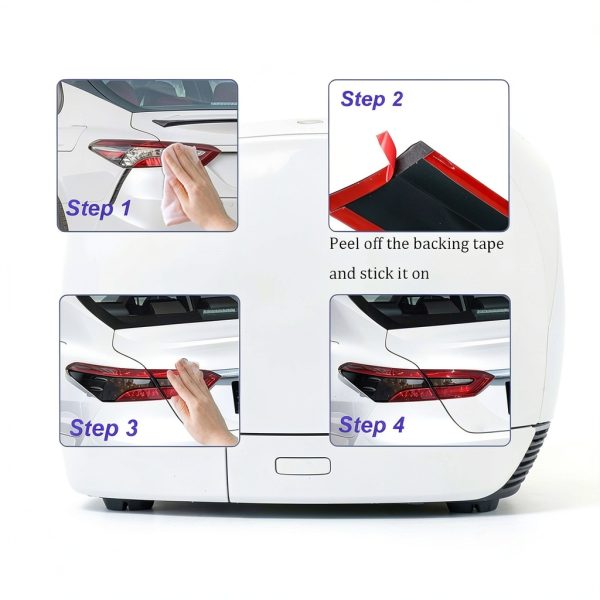 AUCERAMIC Tail Light Cover Trim 4Pcs for Toyota Camry 2018-2024-4