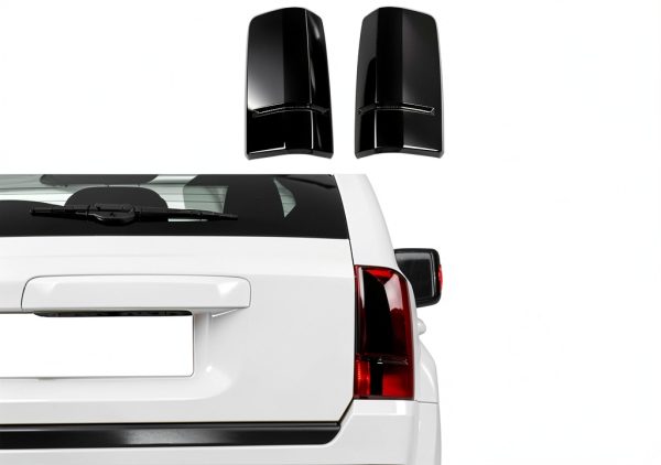 Smoked Black Tail Light Cover Trim CheroCar for Jeep Patriot 2011-2016-0
