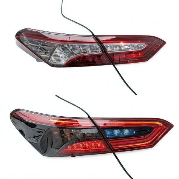 AUCERAMIC Tail Light Cover Trim 4Pcs for Toyota Camry 2018-2024-1